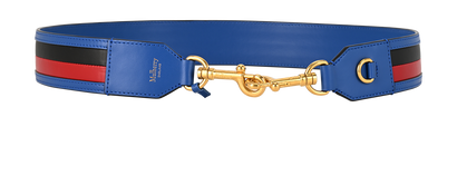 Mulberry Double Bag Strap, &pound;110, Accessories, Black/Blue/Red, Leather, Front view